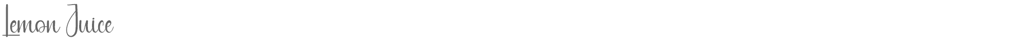 Sample characters Lemon Juice Font
